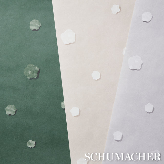 Heavenly Bodies Deep Green by Schumacher Abstract Star Cloud Wallpaper – Schumacher 5015272