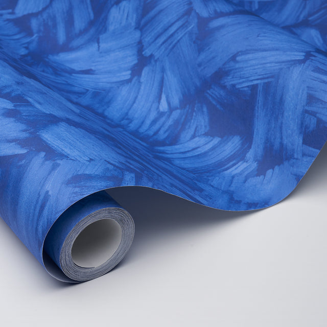 ATMOS Bright Blue by Backdrop Abstract Impressionist Wallpaper – Schumacher 5015280