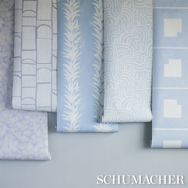 Atmos Cool Lilac by Backdrop Abstract Impressionist Wallpaper – Schumacher 5015281