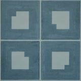 Palindrome wallpaper in teal by Schumacher, featuring a large-scale geometric grid pattern with a hand-painted effect.