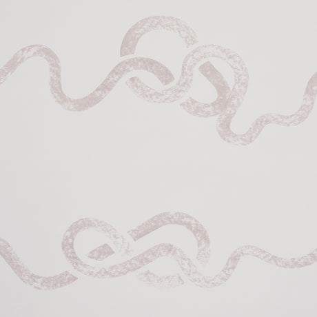 Rhapsody Fog by Backdrop for Schumacher, a large-scale calligraphic stripe wallpaper in soft neutral tones