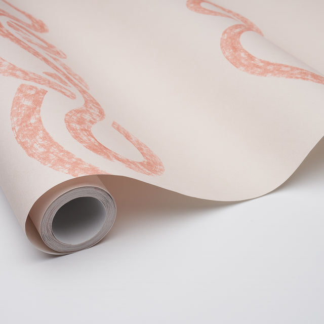 Rhapsody Terracotta by Backdrop Large-Scale Stripe Wallpaper – Schumacher 5015302