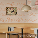Rhapsody Terracotta by Backdrop Large-Scale Stripe Wallpaper – Schumacher 5015302