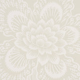 Hothouse Flowers Silhouette Cream by Schumacher – Celerie Kemble Designer Wallpaper 5015320