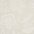 Hothouse Flowers Silhouette wallpaper in cream by Schumacher, featuring a large-scale floral silhouette pattern designed by Celerie Kemble.
