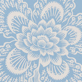 Hothouse Flowers Silhouette Bliss Blue by Celerie Kemble Wallpaper – Schumacher 5015321