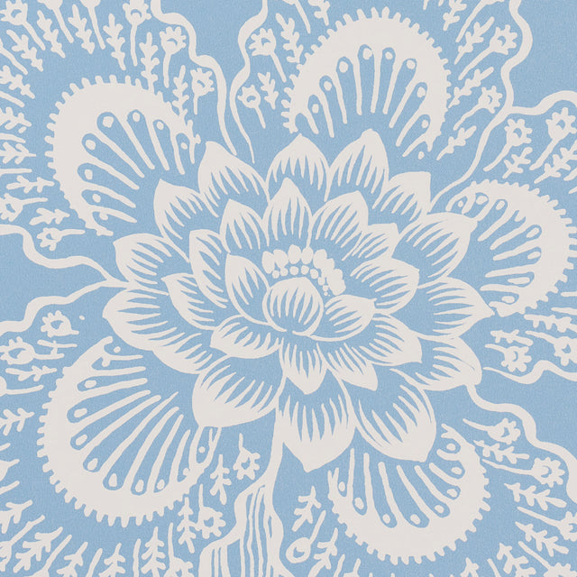 Hothouse Flowers Silhouette Bliss Blue by Celerie Kemble Wallpaper – Schumacher 5015321