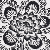 Hothouse Flowers Silhouette Black and White Wallpaper by Celerie Kemble – Schumacher 5015323