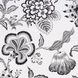 Hothouse Flowers Silhouette wallpaper in black and white by Celerie Kemble for Schumacher, featuring a large-scale floral vine pattern.