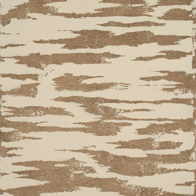 Plastered Manuscript wallpaper in Birch by Celerie Kemble for Schumacher, featuring an abstract birch bark-inspired pattern in neutral tones.