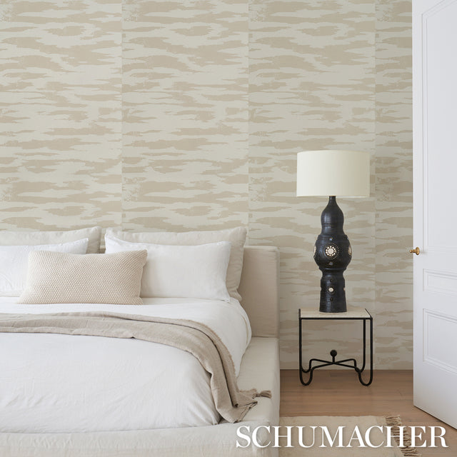 Plastered Manuscript Arctic by Celerie Kemble Abstract Textured Wallpaper – Schumacher 5015331