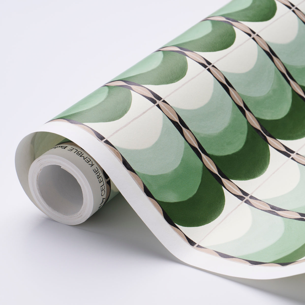 Sintra Green Trompe-l'oeil Tile Wallpaper by Celerie Kemble – Schumacher 5015351