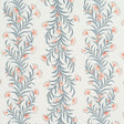 Tasmanian Mimosa wallpaper by Celerie Kemble for Schumacher in pink and grey, featuring large-scale botanical stripes and bottle-brush blooms.