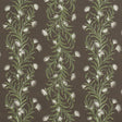 Tasmanian Mimosa wallpaper by Celerie Kemble for Schumacher, featuring large-scale botanical stripes in brown and green.