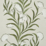 Tasmanian Mimosa Ivory & Green by Schumacher Botanical Stripe Wallpaper – Celerie Kemble 5015362