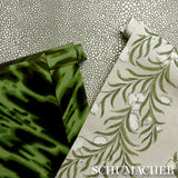 Tasmanian Mimosa Ivory & Green by Schumacher Botanical Stripe Wallpaper – Celerie Kemble 5015362