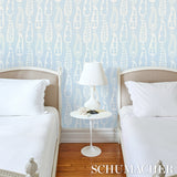 Paisley Peas Sky by Drusus Tabor Modern Painterly Wallpaper – Schumacher 5015380