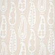 Paisley Peas wallpaper in Natural by Drusus Tabor for Schumacher, featuring a modern paisley and peapod motif in a neutral colorway.