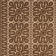 Borneo Grasscloth wallpaper in brown by Schumacher, featuring a bold, hand-printed Southeast Asian-inspired pattern designed by Celerie Kemble.