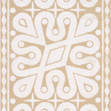 Borneo Grasscloth White by Schumacher Hand Screen Printed Geometric Stripe Wallpaper – 5015411