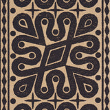 Borneo Grasscloth Black by Schumacher Celerie Kemble Hand Screen Printed Wallpaper – Schumacher 5015412
