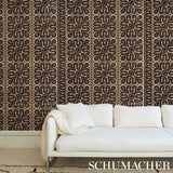 Borneo Grasscloth Black by Schumacher Celerie Kemble Hand Screen Printed Wallpaper – Schumacher 5015412