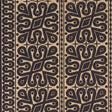 Borneo Grasscloth wallpaper by Schumacher in black, featuring a bold, hand screen printed Southeast Asian-inspired pattern designed by Celerie Kemble.