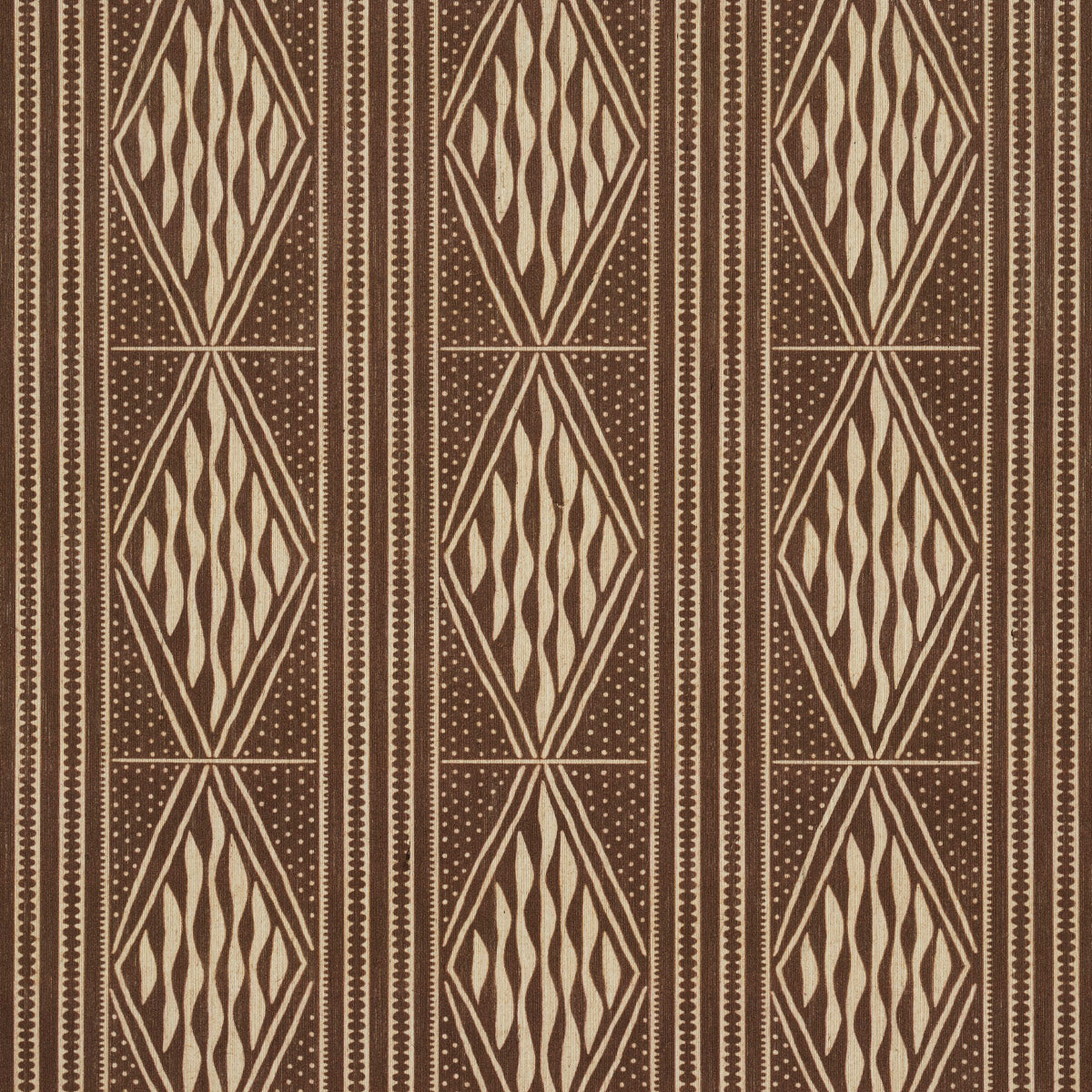 Cassava Tobacco by Schumacher Earth and Sky Collection Vertical Stripe Diamond Wallpaper – 5015420