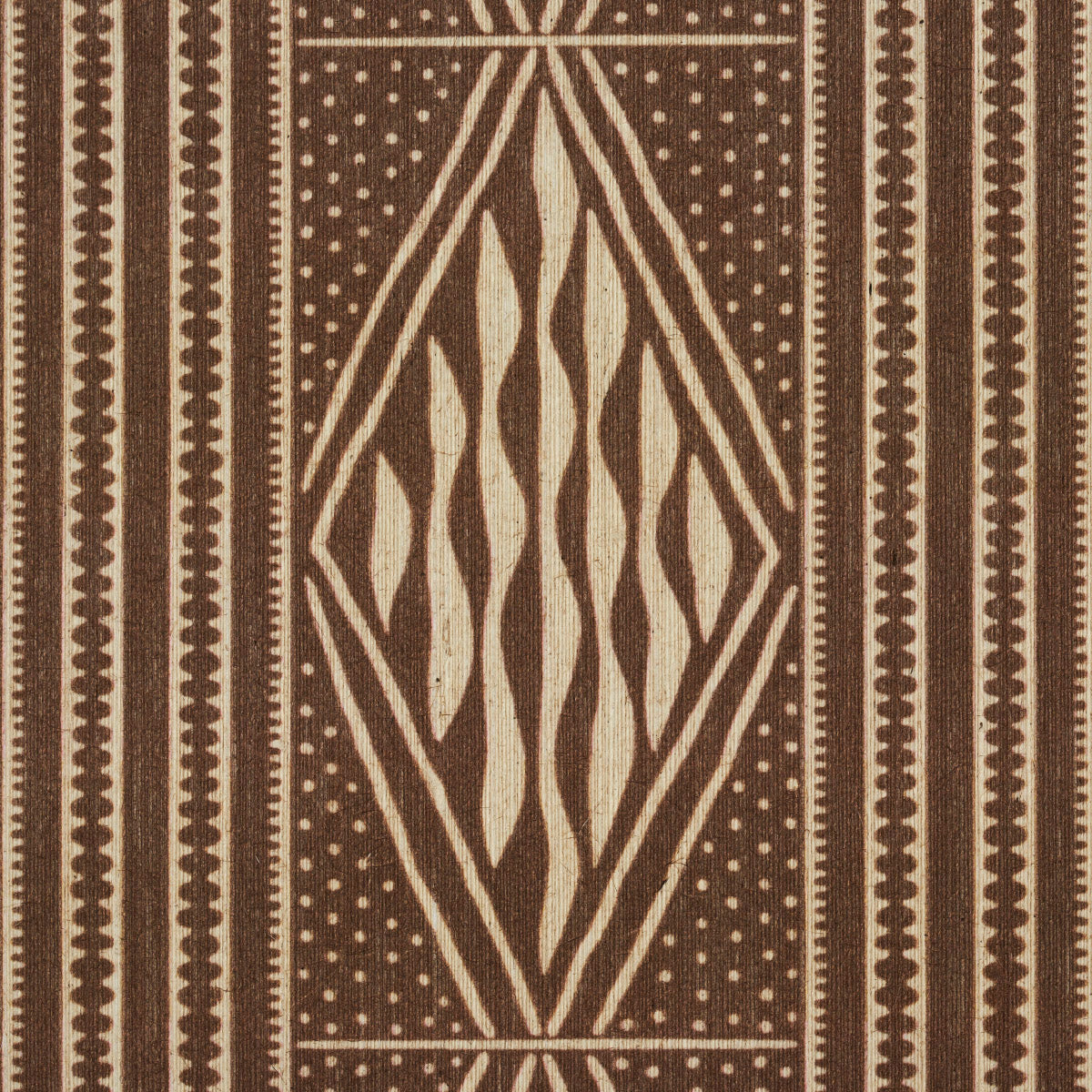 Cassava Tobacco by Schumacher Earth and Sky Collection Vertical Stripe Diamond Wallpaper – 5015420