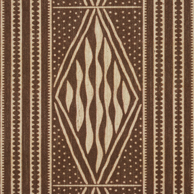 Cassava Tobacco by Schumacher Earth and Sky Collection Vertical Stripe Diamond Wallpaper – 5015420