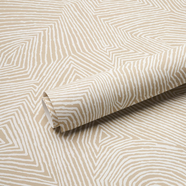 Labyrinth Grand Dune by Schumacher Earth and Sky Collection Large-Scale Geometric Wallpaper – Schumacher 5015430