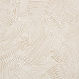 Labyrinth Grand wallpaper in Dune by Schumacher, featuring a large-scale, topographic-inspired geometric pattern in neutral tones.