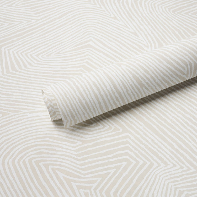Labyrinth Grand Sandstone by Schumacher Earth and Sky Collection Large-Scale Geometric Wallpaper – Schumacher 5015431