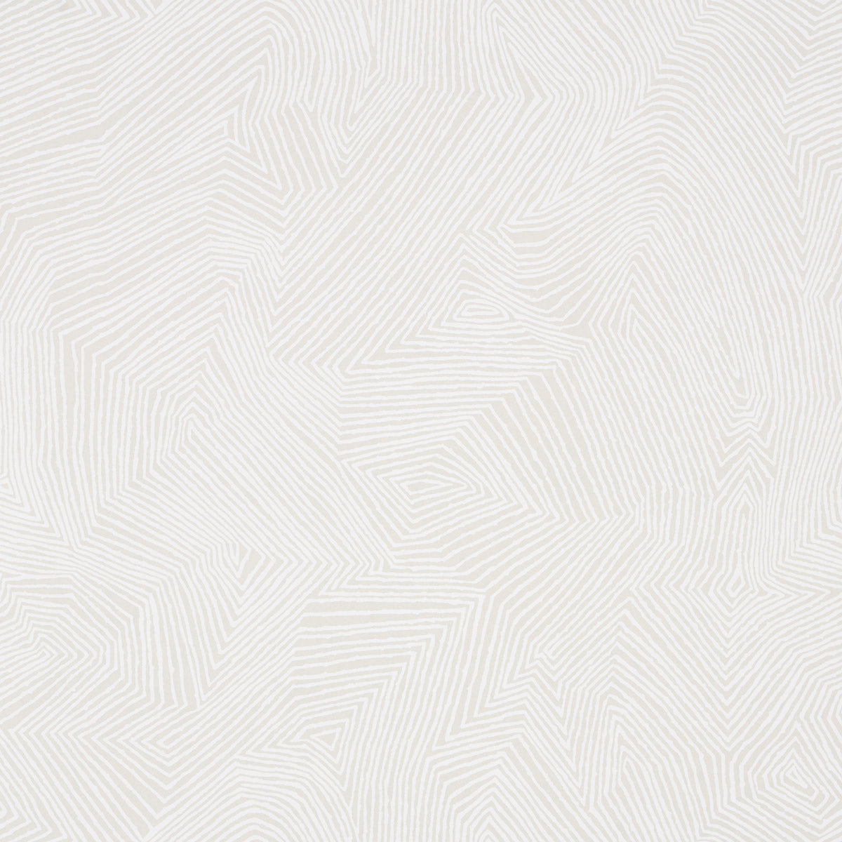 Labyrinth Grand Sandstone wallpaper by Schumacher featuring a large-scale, topographic-inspired geometric pattern in neutral tones.