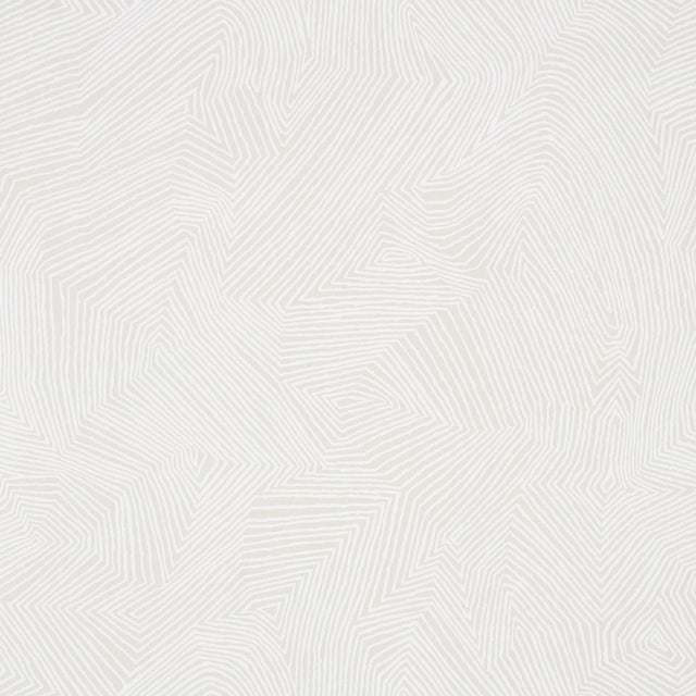 Labyrinth Grand Sandstone wallpaper by Schumacher featuring a large-scale, topographic-inspired geometric pattern in neutral tones.