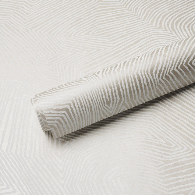 Labyrinth Grand Soft Silver by Schumacher Modern Geometric Wallpaper – Schumacher 5015432
