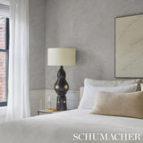 Labyrinth Grand Soft Silver by Schumacher Modern Geometric Wallpaper – Schumacher 5015432