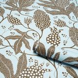 Polka Dot Jungle Brown & Sky Botanical Wallpaper – Schumacher 5015461