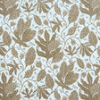 Polka Dot Jungle wallpaper by Marian McEvoy for Schumacher in brown and sky blue, featuring a large-scale botanical polka dot pattern.