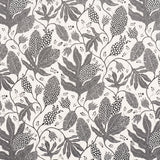 Polka Dot Jungle wallpaper by Marian McEvoy for Schumacher in black and cream, featuring a large-scale botanical and polka dot pattern.