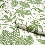 Polka Dot Jungle Green & Ivory by Marian McEvoy Botanical Wallpaper – Schumacher 5015463