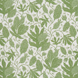 Polka Dot Jungle wallpaper in green and ivory by Marian McEvoy for Schumacher, featuring a large-scale botanical pattern with polka dots.