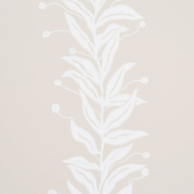 Tendril Stripe Natural by Marian McEvoy Botanical Stripe Wallpaper – Schumacher 5015491