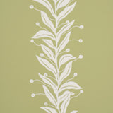 Tendril Stripe Olive by Marian McEvoy Botanical Stripe Wallpaper – Schumacher 5015492