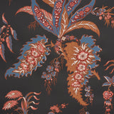 Apolline Botanical Rouge & Noir by Schumacher Hand Screen Printed Botanical Wallpaper – Schumacher 5015502