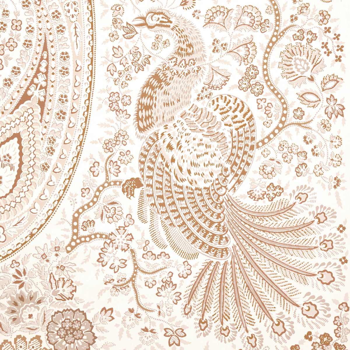 Colmery Paisley Panel Set Parchment by Schumacher – LE MAX Collection Large-Scale Paisley Wallpaper 5015511