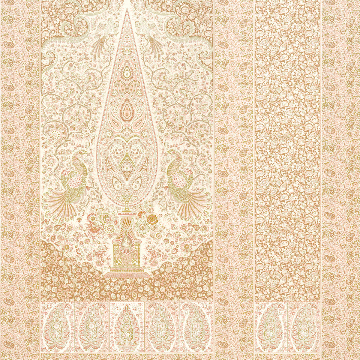 Colmery Paisley Panel Set in Petale by Schumacher Large-Scale Paisley Wallpaper Panel – Schumacher 5015512