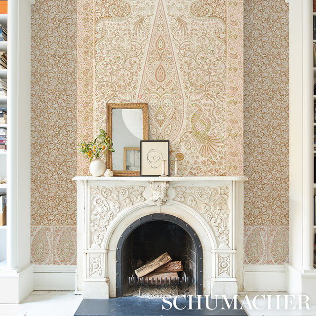 Colmery Paisley Panel Set in Petale by Schumacher Large-Scale Paisley Wallpaper Panel – Schumacher 5015512