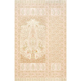 Colmery Paisley Panel Set wallpaper in Petale by Schumacher, large-scale paisley design with intricate borders and birds, shown in a styled interior.