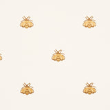 Hubert's Bees White & Gold by Schumacher Metallic Bee Motif Wallpaper – Schumacher 5015530